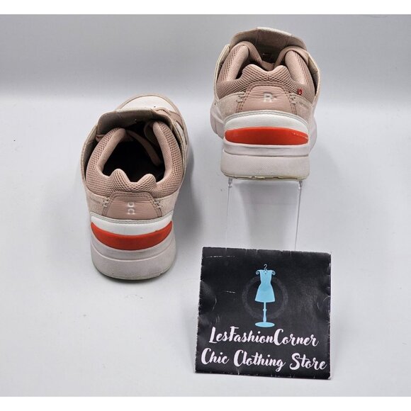 On Women's Mauve White Suede Leather On The Roger Clubhouse Sneakers Sz 7.5 2959 - Picture 5 of 16